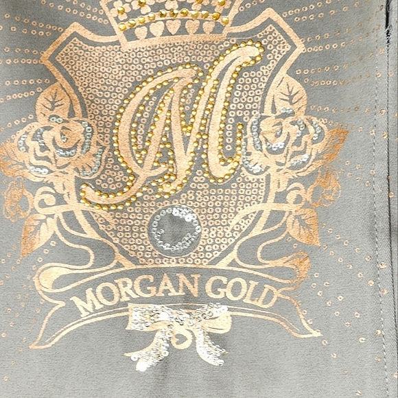 Designer denim jacket size 8/10 camel colour military jacket Morgan De Toi - Picture 2 of 12